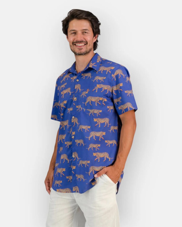 mens-blue-summer-shirts-blue-cheetah-side
